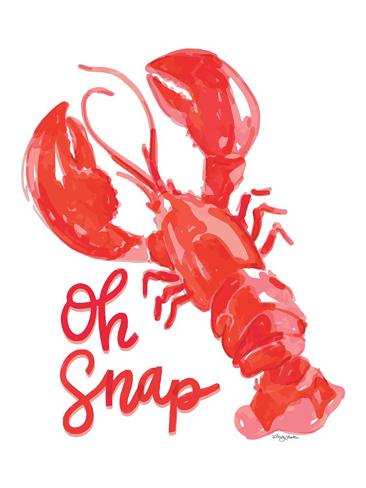 Oh Snap Lobster art print by Molly Mattin for $57.95 CAD