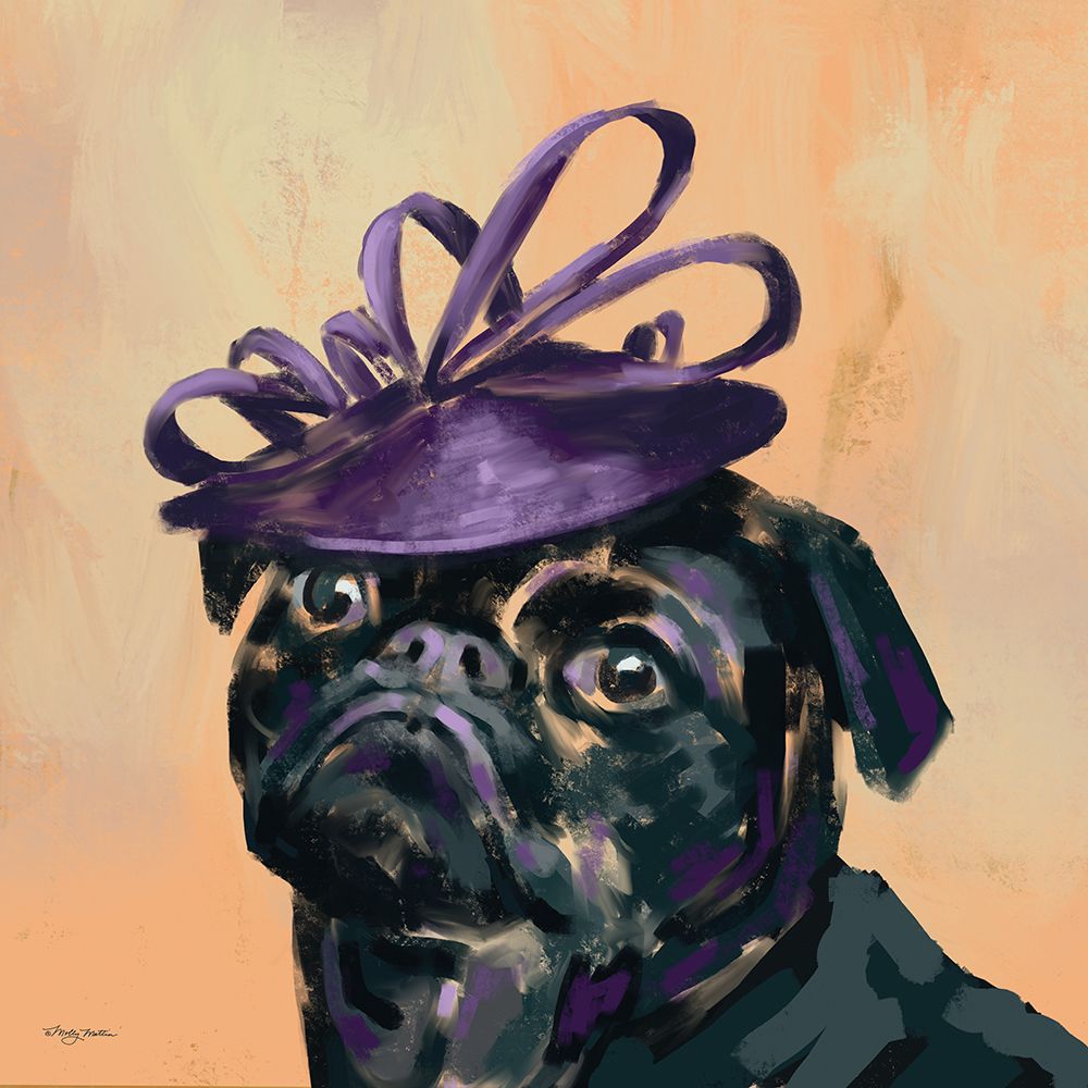 Posh Pug art print by Molly Mattin for $57.95 CAD