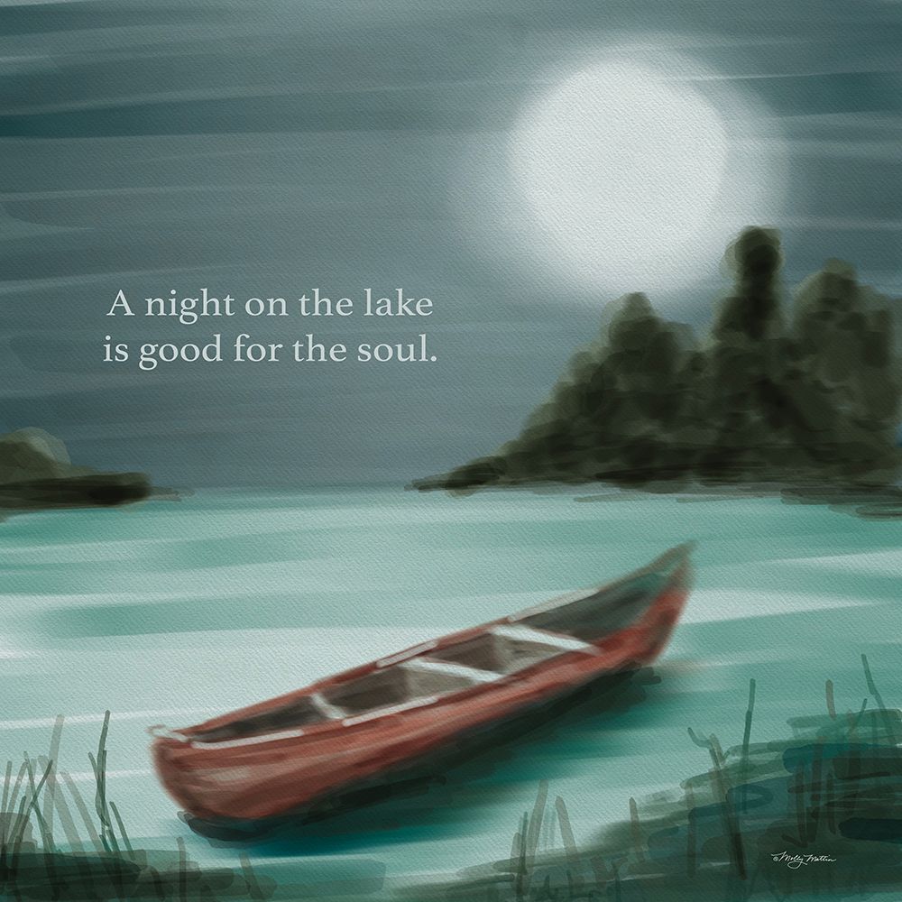 Night on the Lake art print by Molly Mattin for $57.95 CAD