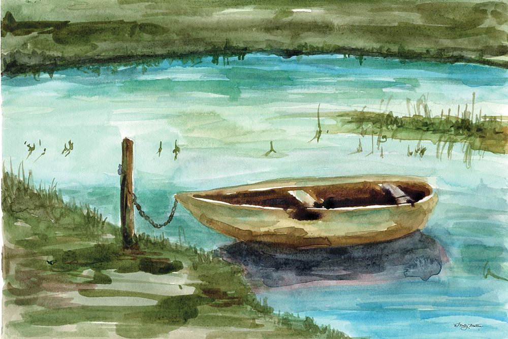 Lone Canoe art print by Molly Mattin for $57.95 CAD