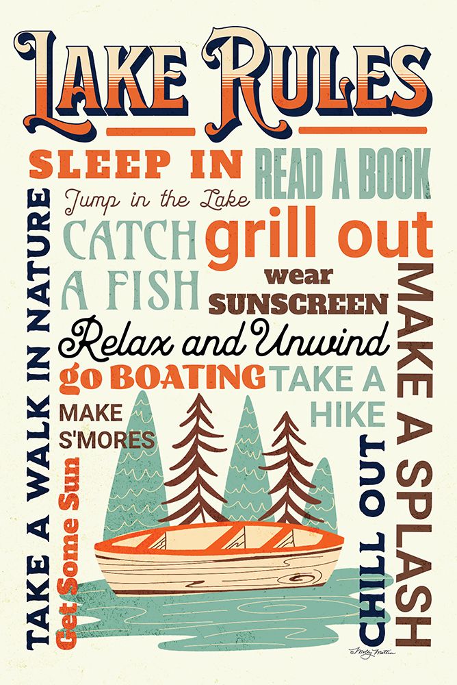 Lake Rules art print by Molly Mattin for $57.95 CAD