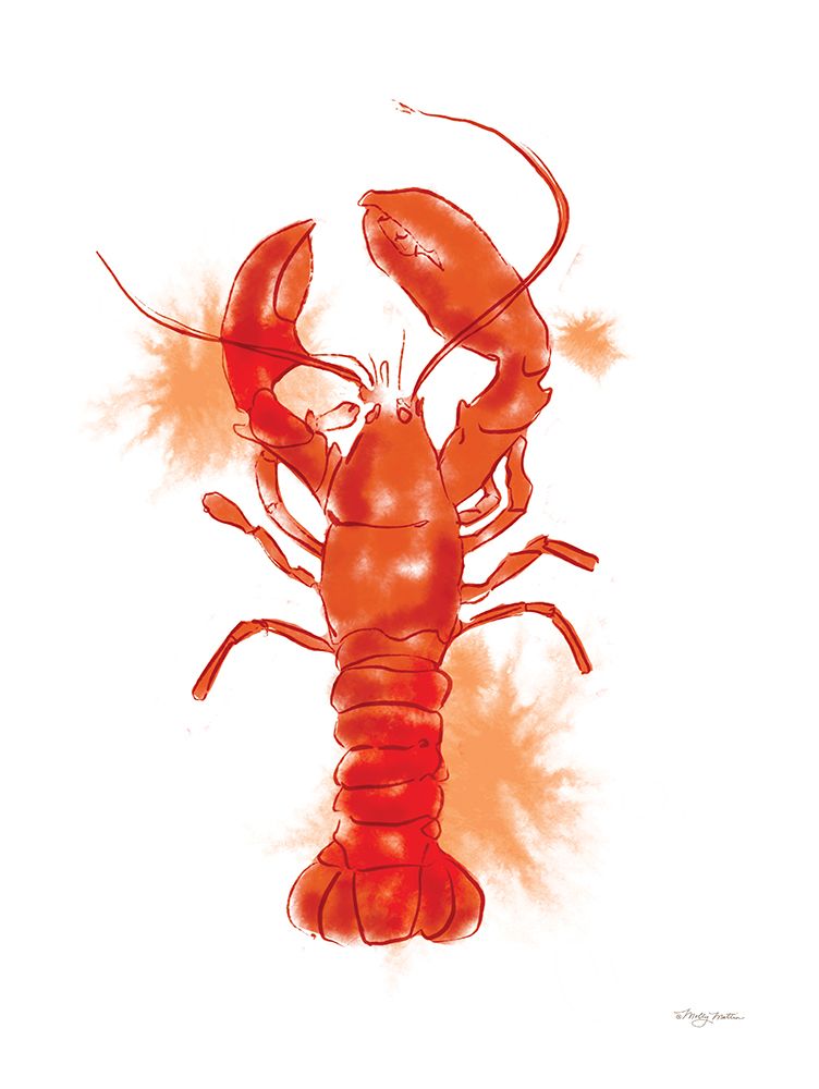 Watercolor Lobster art print by Molly Mattin for $57.95 CAD