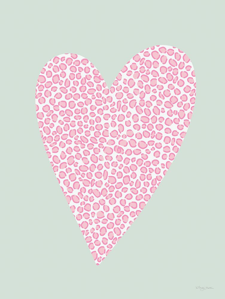Pink Spotted Heart art print by Molly Mattin for $57.95 CAD