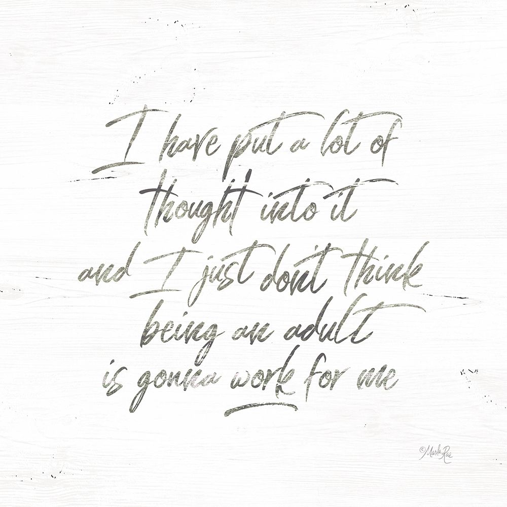Being an Adult art print by Marla Rae for $57.95 CAD