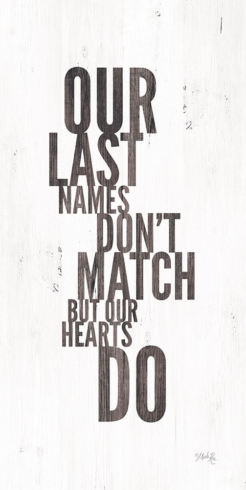 Our Last Names art print by Marla Rae for $57.95 CAD