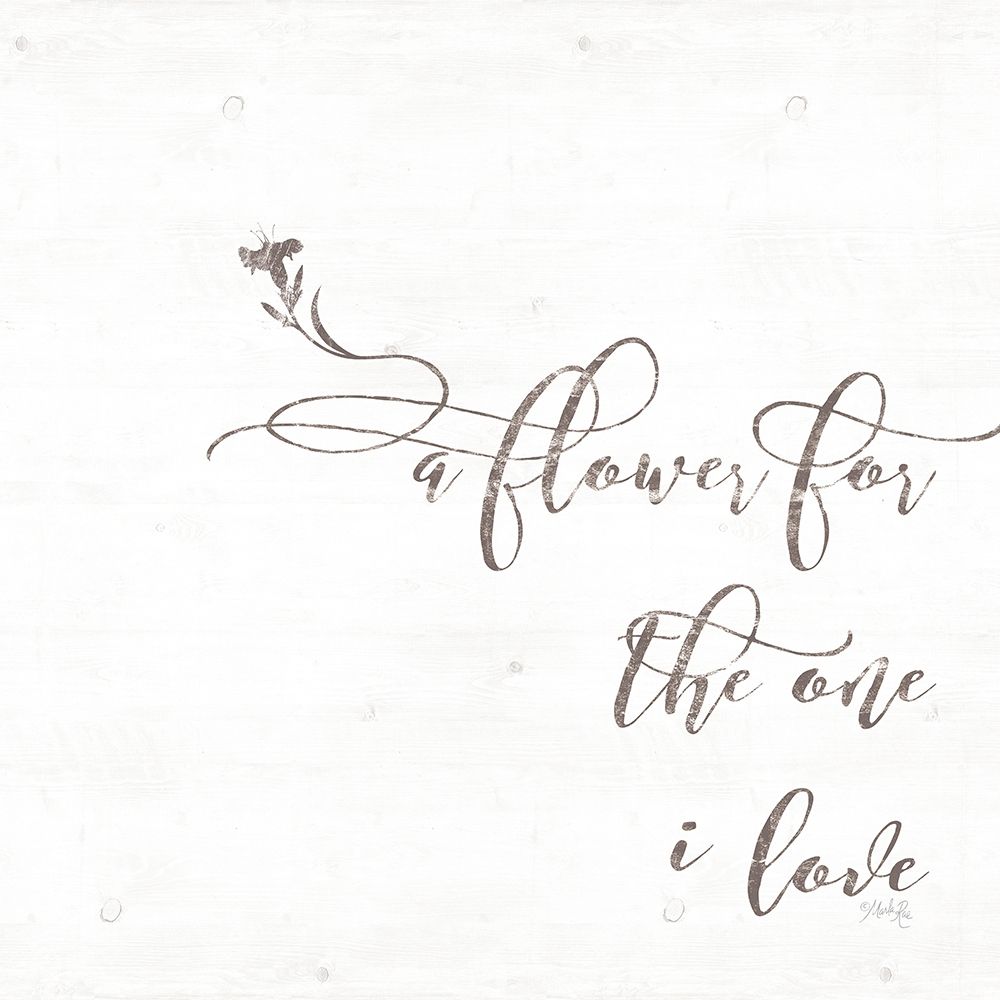 A Flower for the One I Love art print by Maria Rae for $57.95 CAD