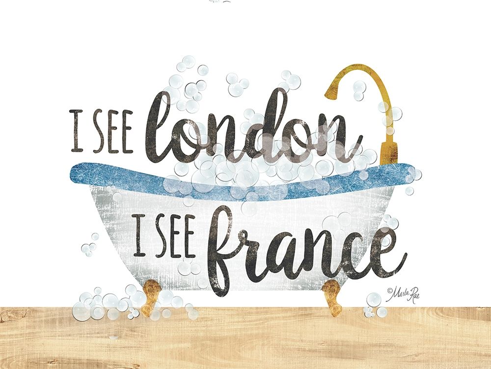 I See London Bathtub art print by Marla Rae for $57.95 CAD