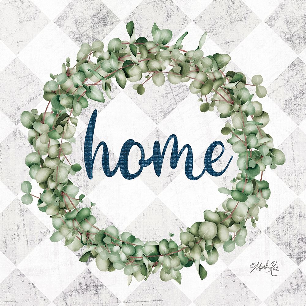 Home Eucalyptus Wreath art print by Marla Rae for $57.95 CAD