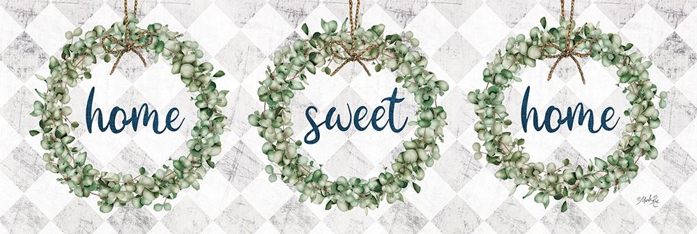 Home Sweet Home Eucalyptus Wreaths art print by Marla Rae for $57.95 CAD