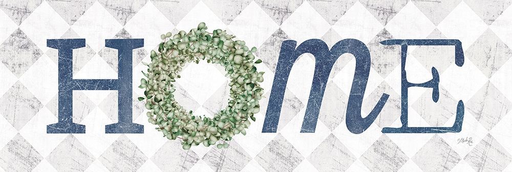 Home with Eucalyptus Wreath I art print by Marla Rae for $57.95 CAD