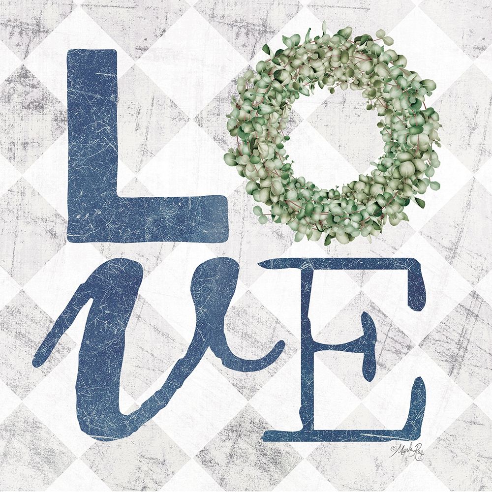 Love with Eucalyptus Wreath III art print by Marla Rae for $57.95 CAD