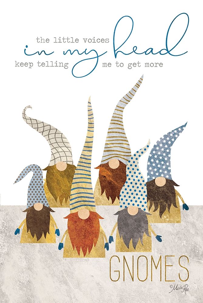 Get More Gnomes art print by Marla Rae for $57.95 CAD
