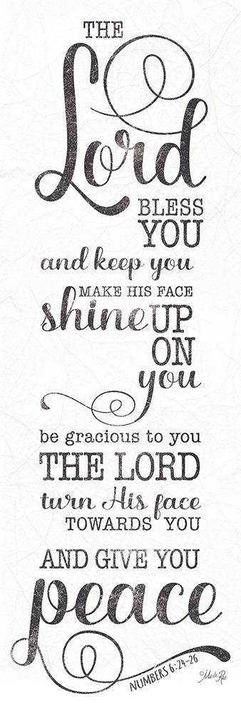May the Lord Bless You (white) art print by Marla Rae for $57.95 CAD