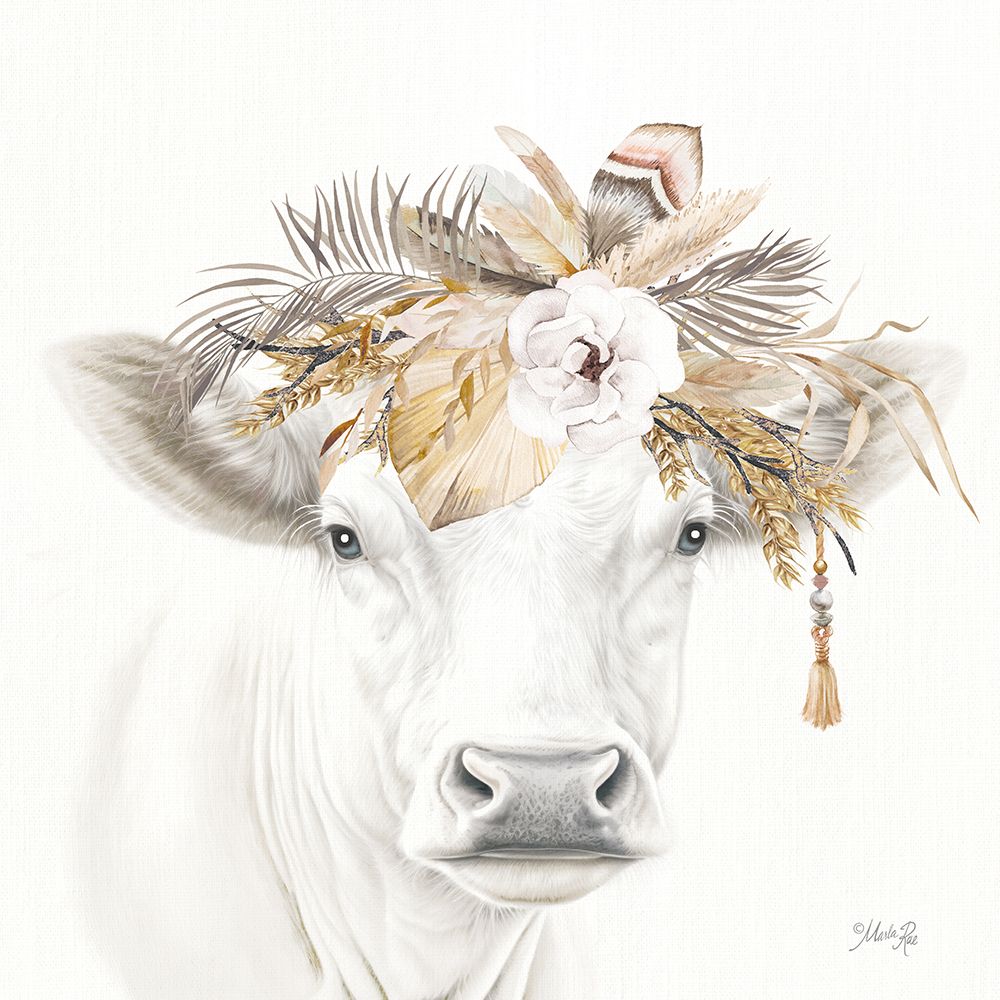 Boho Charolais art print by Marla Rae for $57.95 CAD