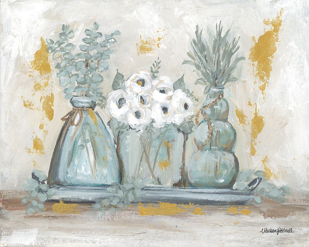 Glass Floral Trio art print by Mackenzie Kissell for $57.95 CAD