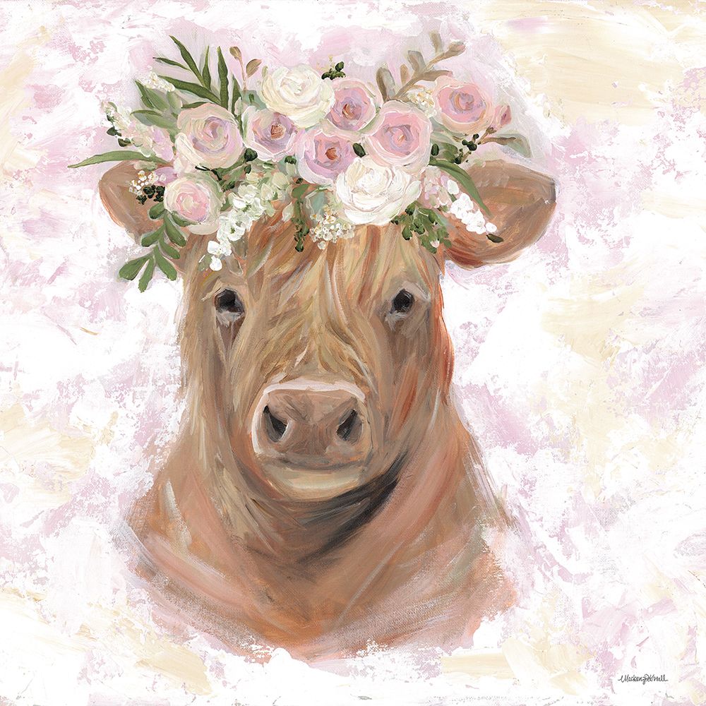 Highland Floral Calf art print by Mackenzie Kissell for $57.95 CAD