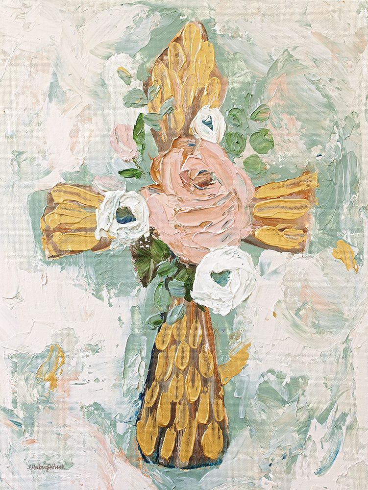 Floral Cross art print by Mackenzie Kissell for $57.95 CAD