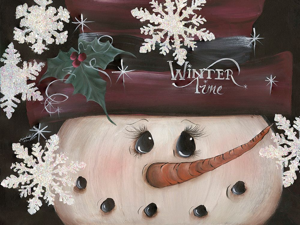 Winter Time Snowman art print by Michele Musser for $57.95 CAD