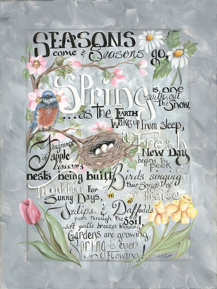 Spring Words art print by Michele Musser for $57.95 CAD