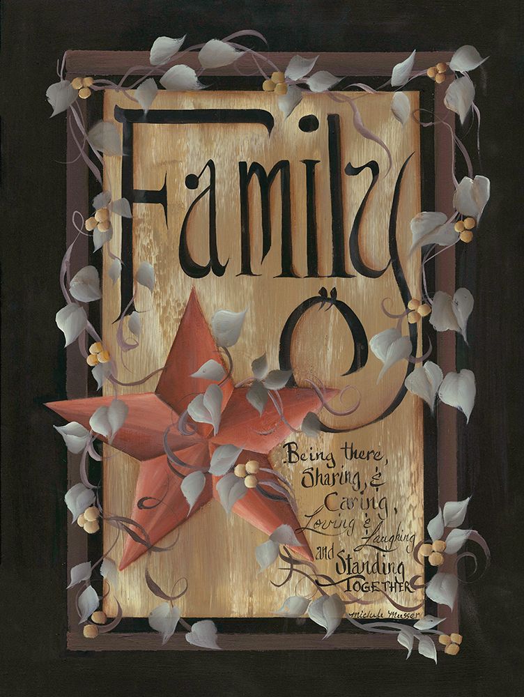 Family with Star art print by Michele Musser for $57.95 CAD