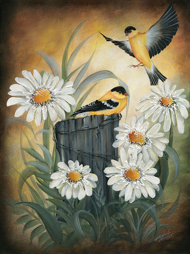Gold Finches art print by Michele Musser for $57.95 CAD