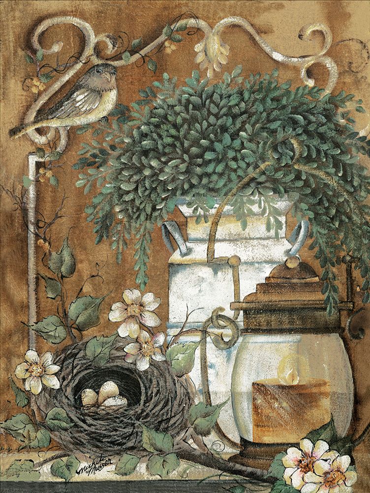 Garden Table art print by Michele Musser for $57.95 CAD