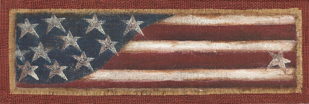 Burlap Flag art print by Michele Musser for $57.95 CAD
