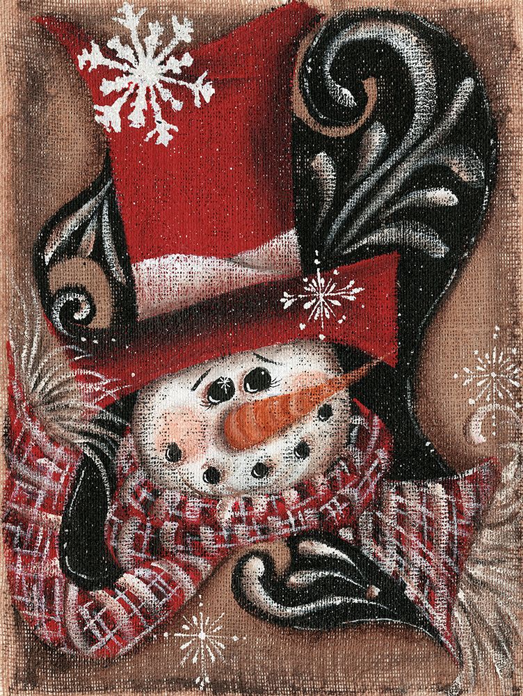 Burlap Snowman art print by Michele Musser for $57.95 CAD
