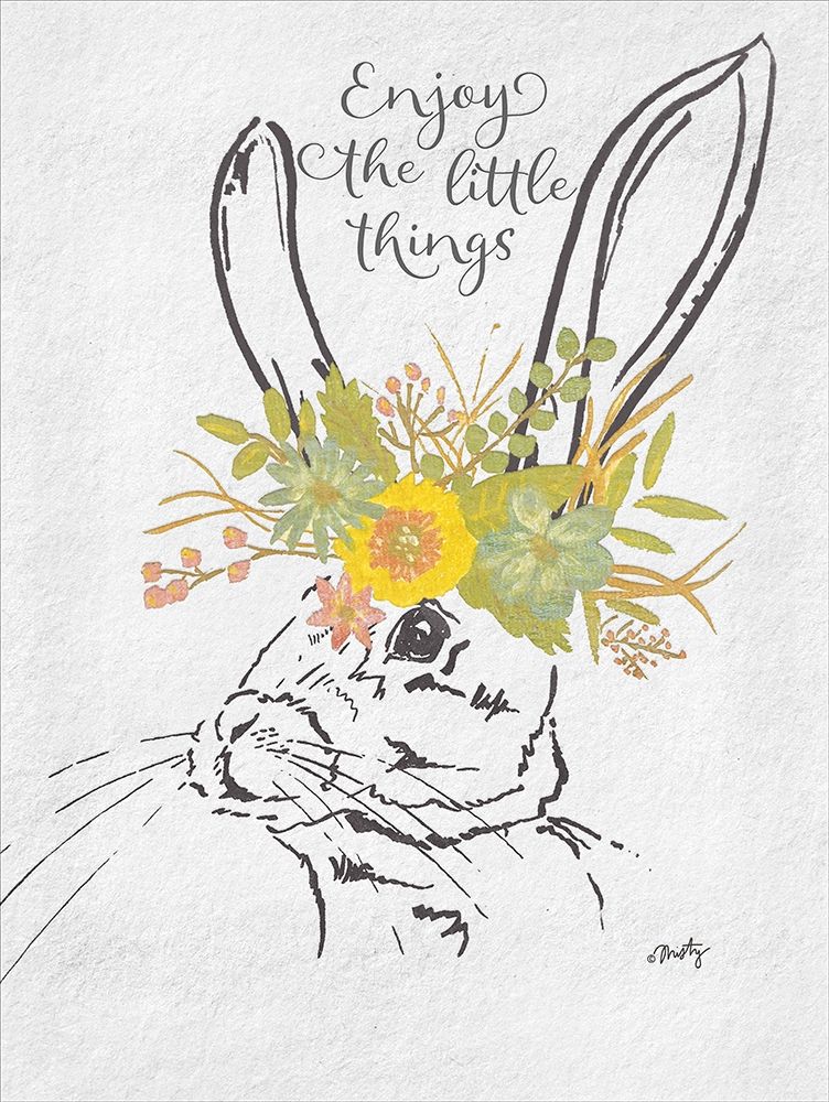 Enjoy the Little Things Bunny art print by Misty Michelle for $57.95 CAD
