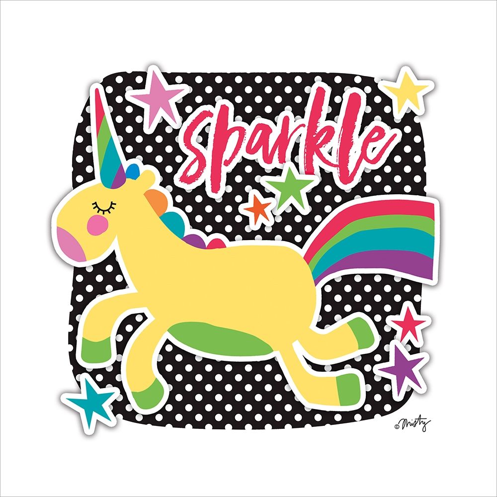 Sparkle Unicorn art print by Misty Michelle for $57.95 CAD