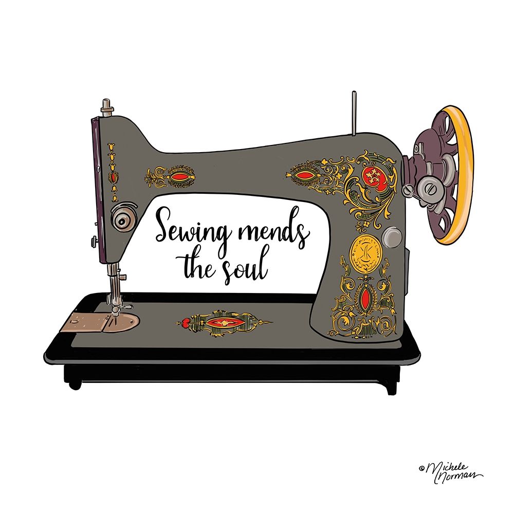 Sewing Mends the Soul art print by Michele Norman for $57.95 CAD