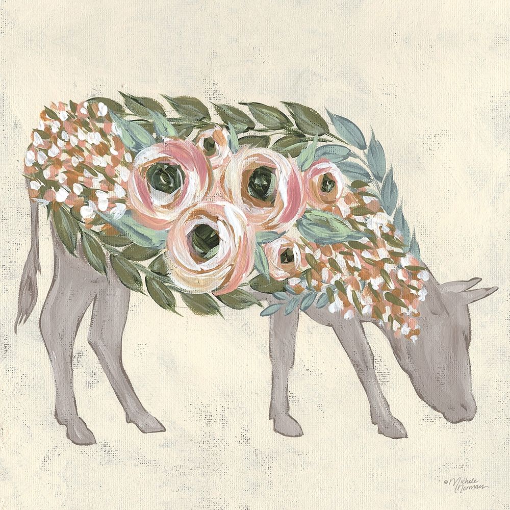 Annabelle the Cow art print by Michele Norman for $57.95 CAD