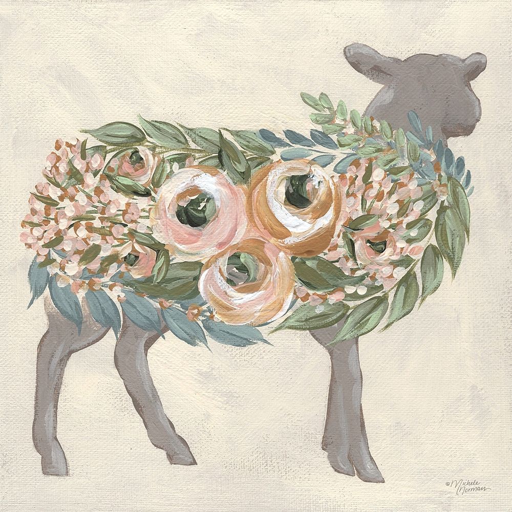 Audrey the Lamb art print by Michele Norman for $57.95 CAD