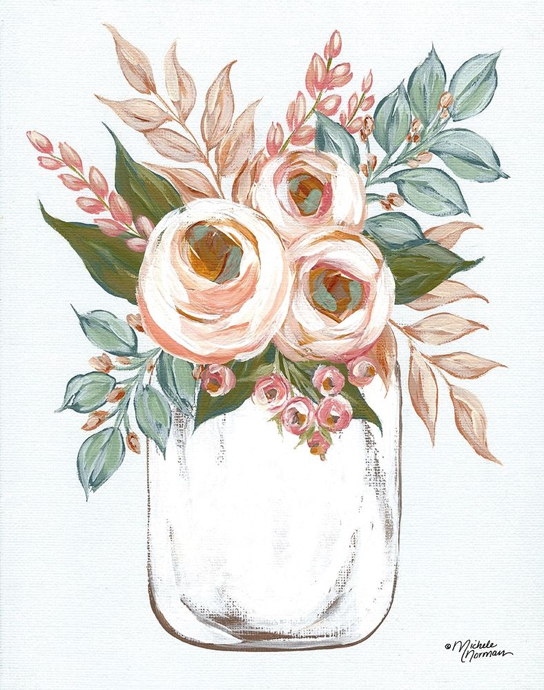 Floral Jar art print by Lisa Morales for $57.95 CAD