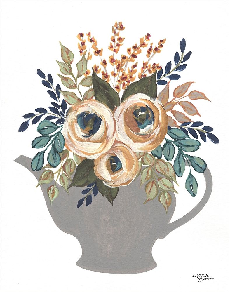 Fall Floral Bowls art print by Michele Norman for $57.95 CAD