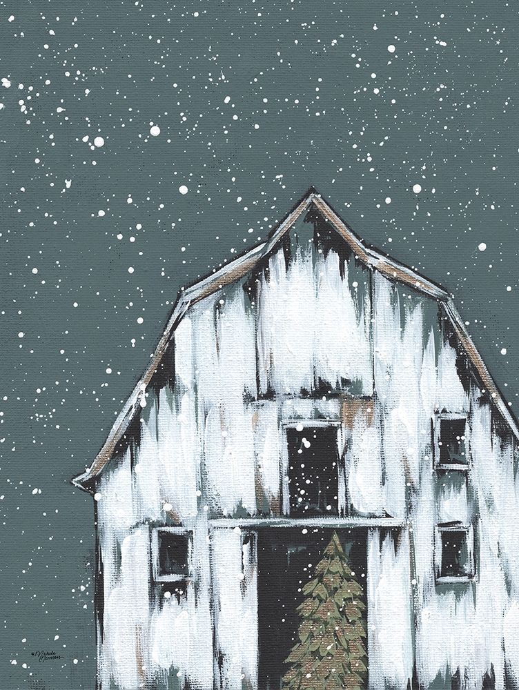 Winter Night Barn art print by Michele Norman for $57.95 CAD