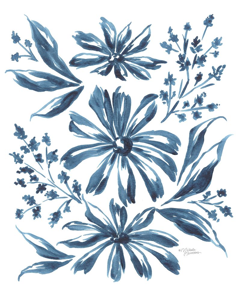 Blue Daisy #3 art print by Michele Norman for $57.95 CAD