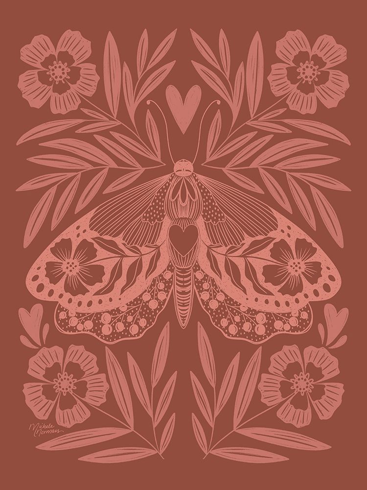 Moth Floral Wings II art print by Michele Norman for $57.95 CAD