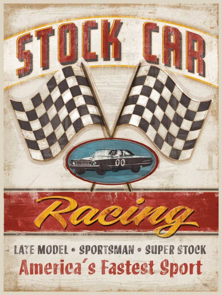 Stock Car Racing art print by Mollie B. for $57.95 CAD