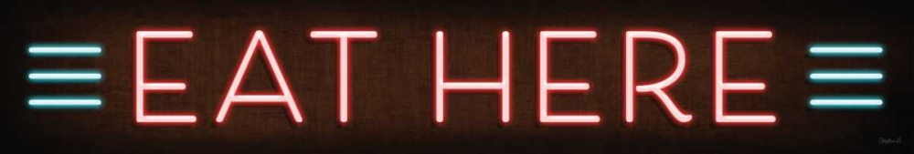 Neon Eat Here art print by Mollie B. for $57.95 CAD