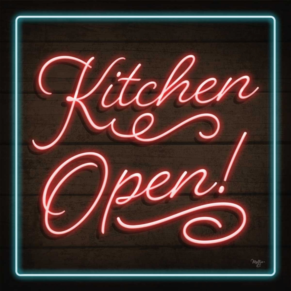 Neon Kitchen Open art print by Mollie B. for $57.95 CAD