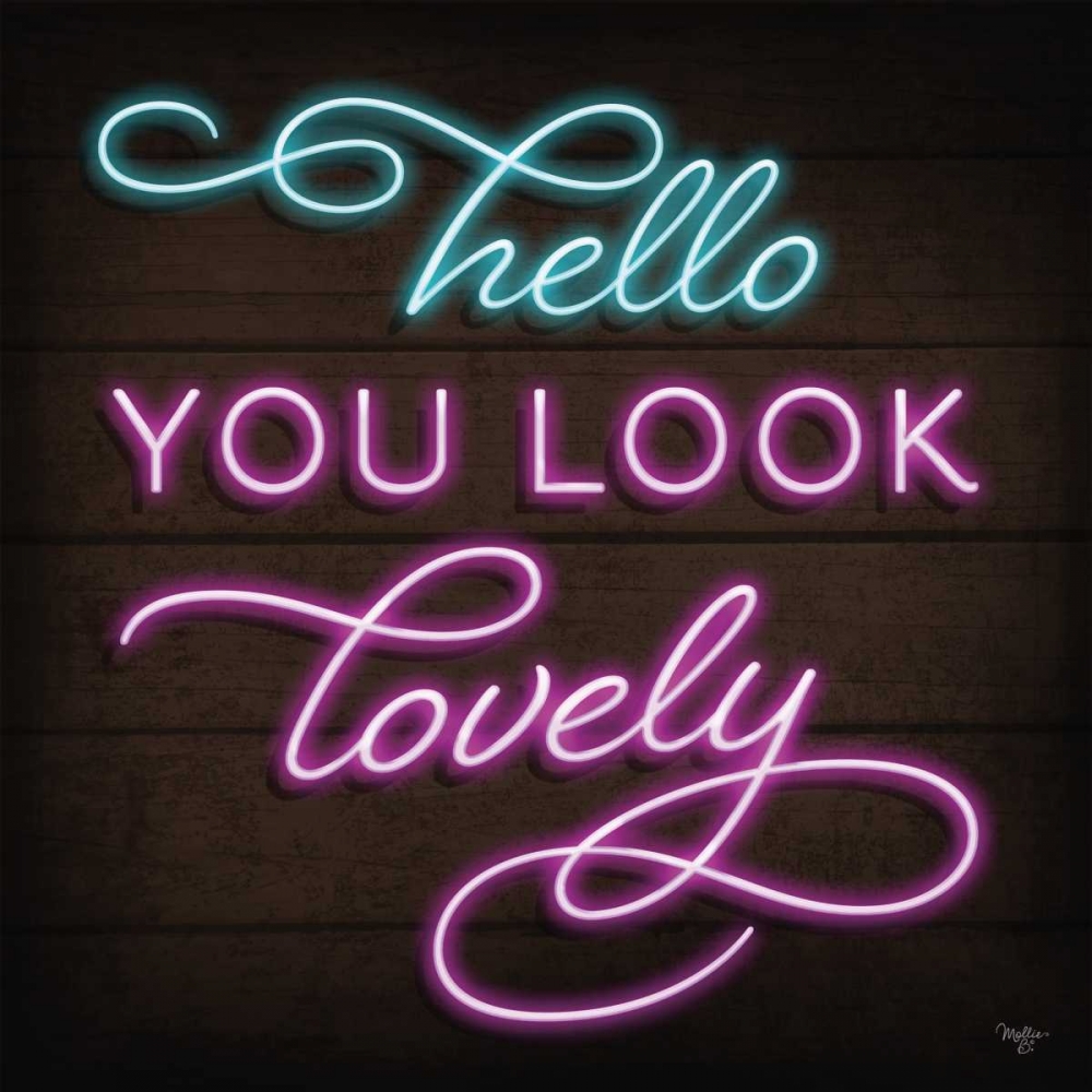 Neon Hello art print by Mollie B. for $57.95 CAD