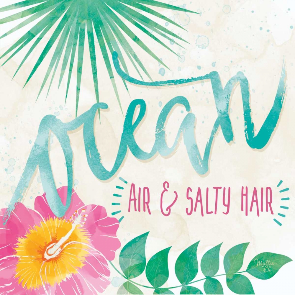 Ocean Air and Salty Hair art print by Mollie B. for $57.95 CAD