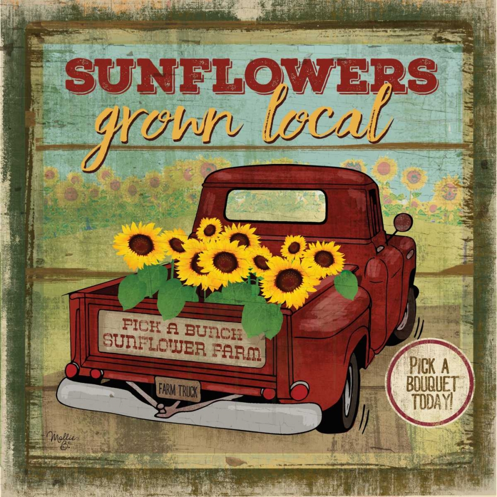 Sunflowers from the Farm art print by Mollie B. for $57.95 CAD