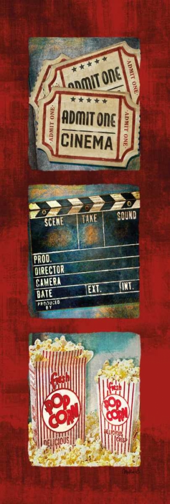 Admit One Movie Tryptic art print by Mollie B. for $57.95 CAD