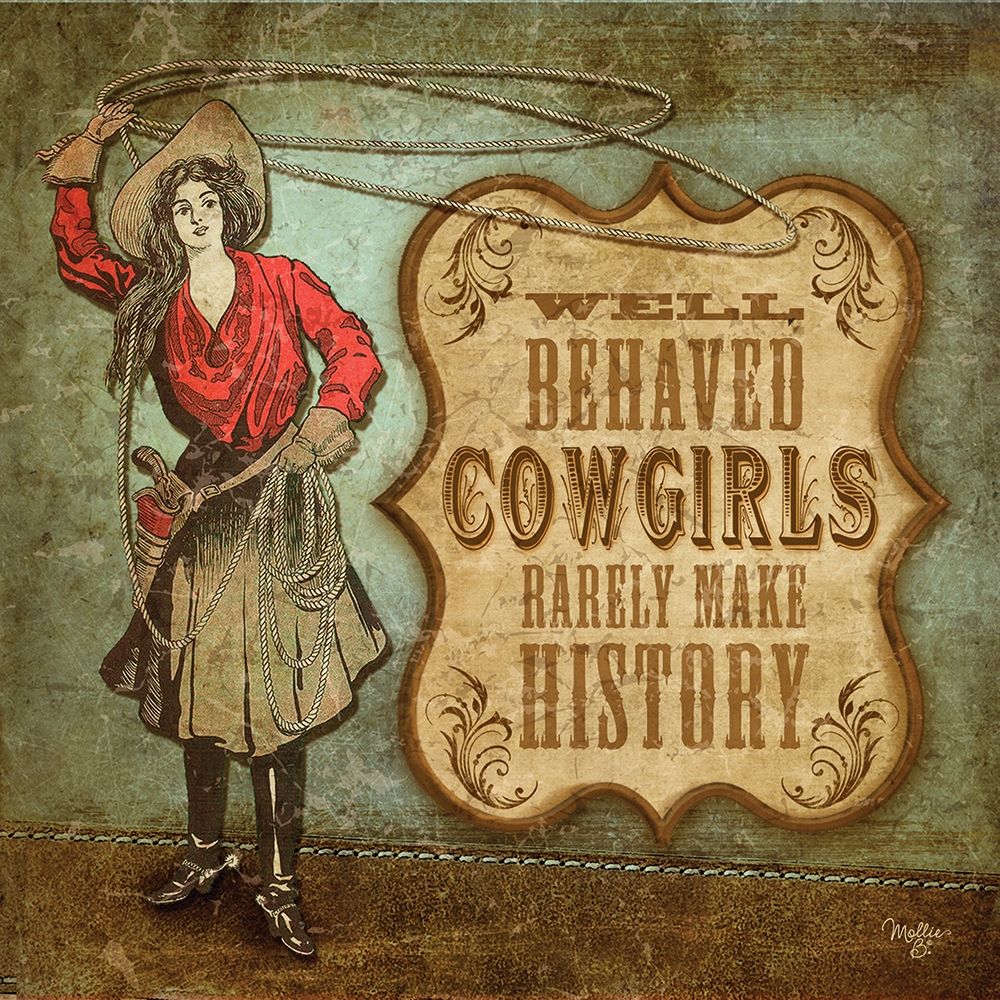 West Cowgirl art print by Mollie B. for $57.95 CAD
