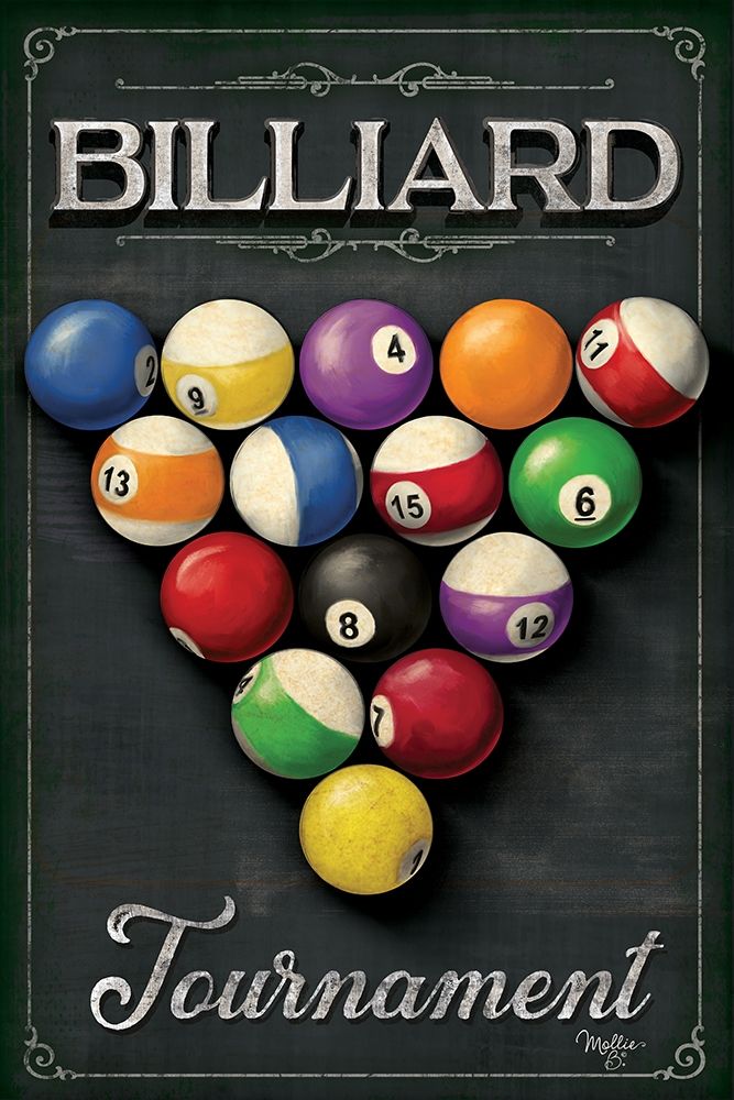 Billiards Tournament art print by Mollie B. for $57.95 CAD