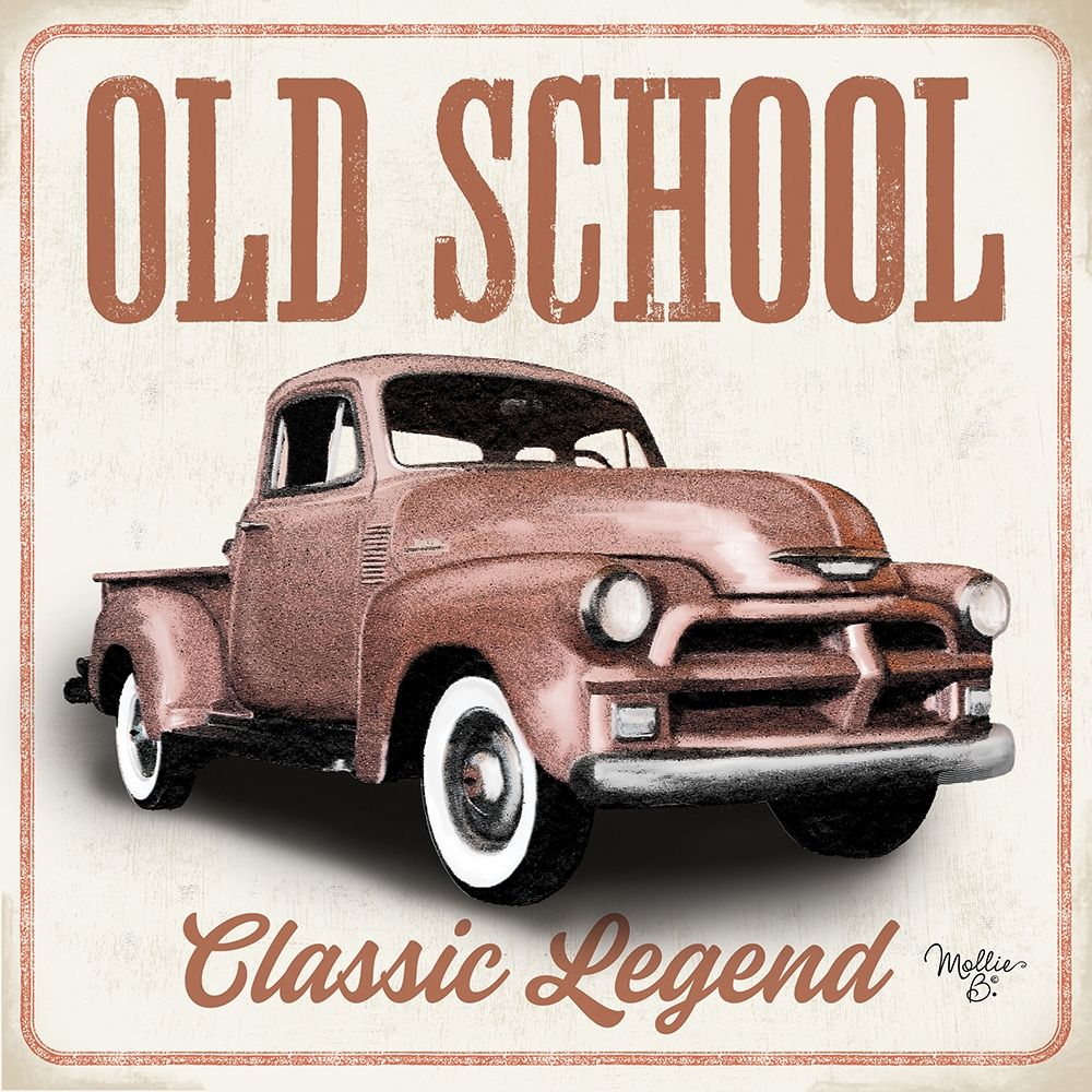 Old School Vintage Trucks I art print by Mollie B. for $57.95 CAD