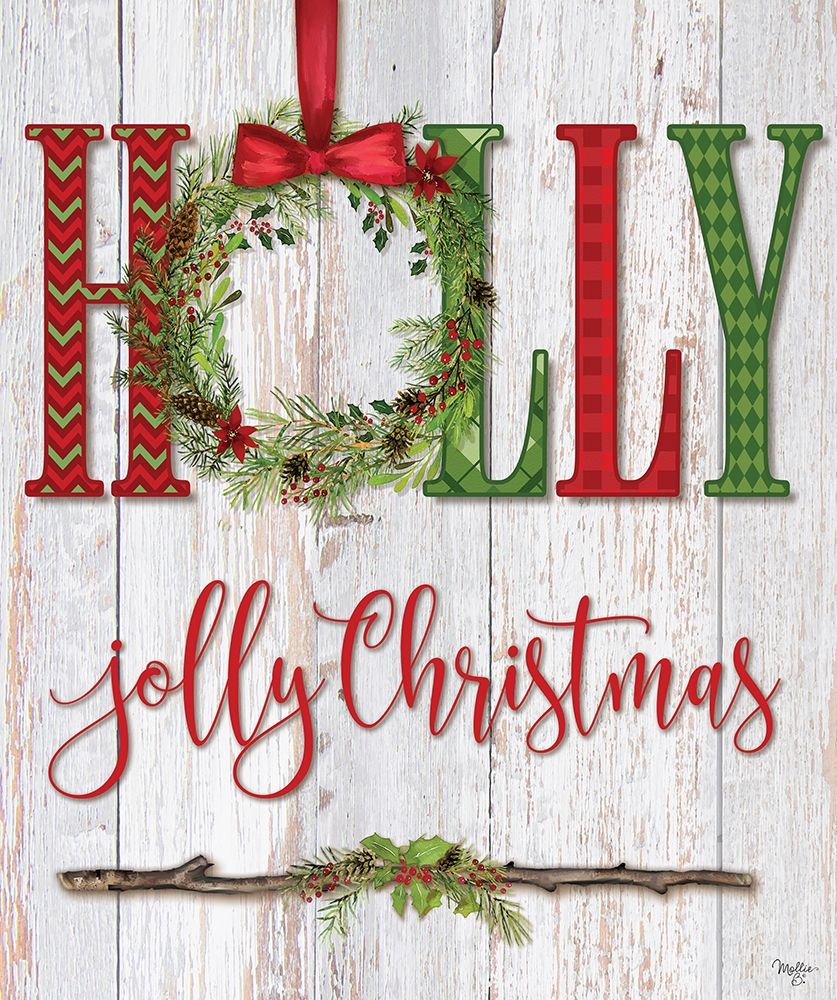 Holly Jolly Christmas art print by Mollie B. for $57.95 CAD