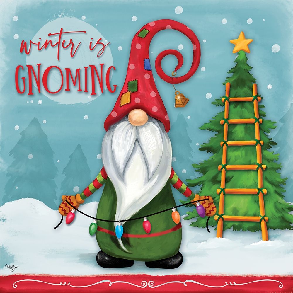 Winter is Gnoming art print by Mollie B. for $57.95 CAD